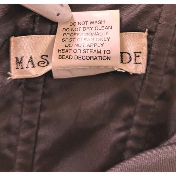 Masquerade Black/White Strapless Dress Size 5/6 Party Prom Evening Tulle Ruffles - Picture 8 of 10